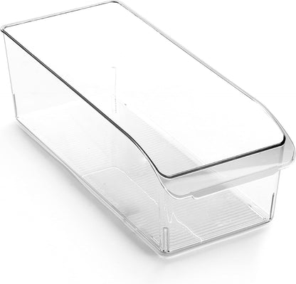 BINO | Plastic Storage Bins, Small | THE CURVE COLLECTION | Multi-Use Organizer Bins | Storage Containers Kitchen, Pantry and Home Organization | Fridge Organizers | Pantry Organization and Storage