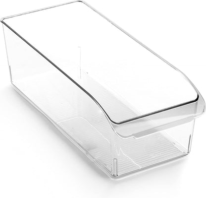 BINO | Plastic Storage Bins, Small | THE CURVE COLLECTION | Multi-Use Organizer Bins | Storage Containers Kitchen, Pantry and Home Organization | Fridge Organizers | Pantry Organization