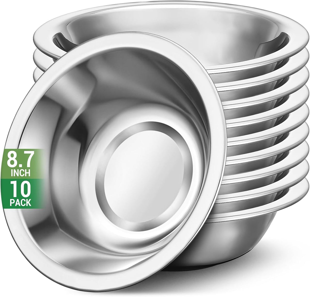 304(18/8) Stainless Steel Mixing Bowls for Kitchen, 6.3" 13.67 fl.oz Metal Mixing Bowls Set Stackable for Baking Serving Cooking Food Prep Storage Dishwasher Safe Lightweight