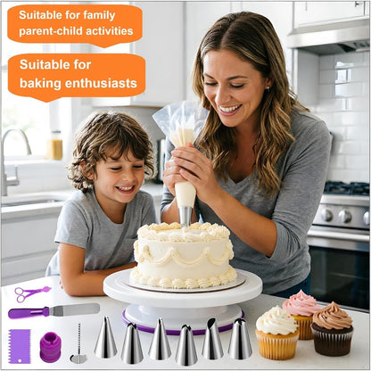 ANSLYQA Cake Decorating Kit, 193 Pcs Baking Tools (Blue)