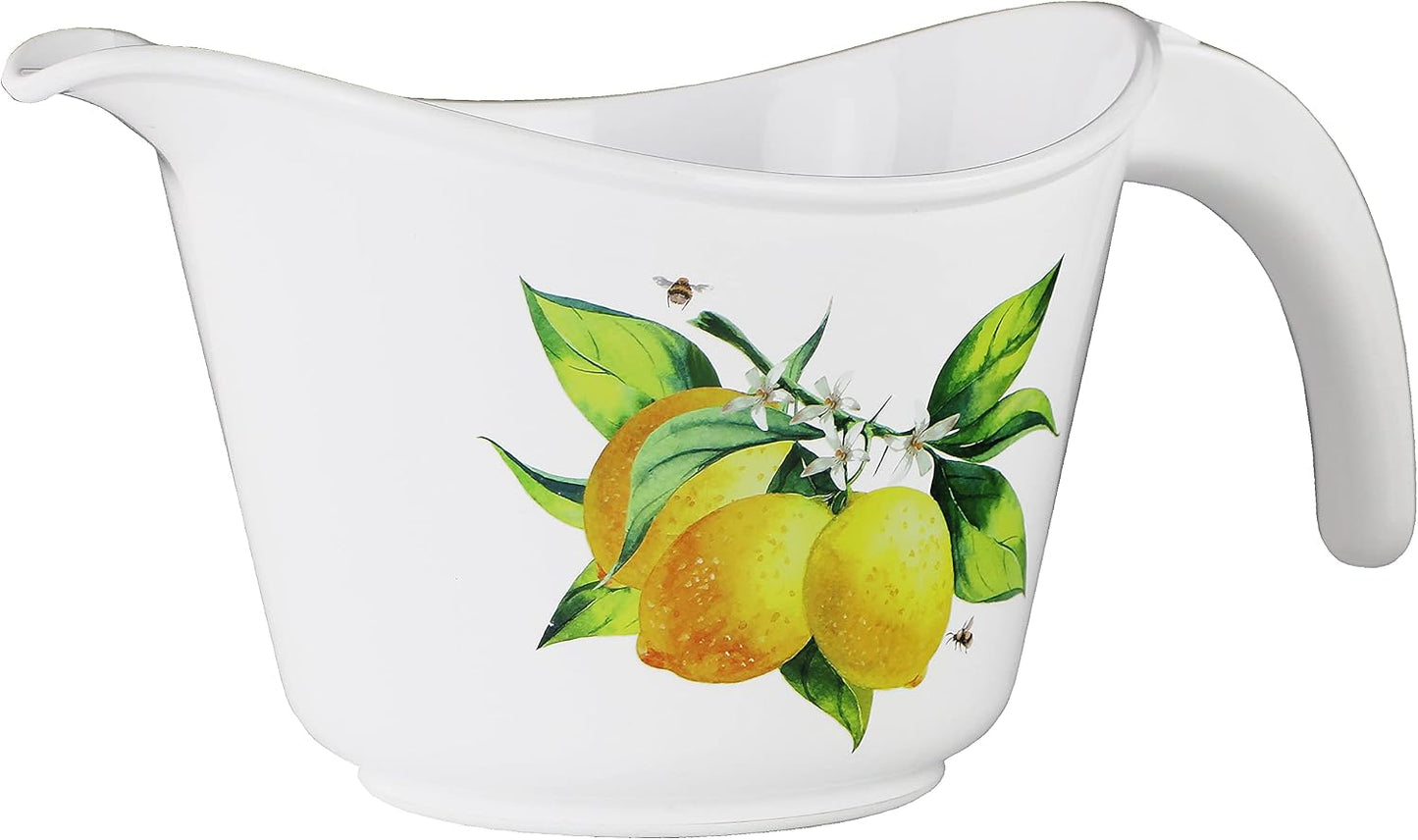 Reston Lloyd, Batter Bowl With Pour Spout, Non-Slip Base, Erogonomic Space Saving Detachable Handle, 2 QT Heavy Duty BPA-Free Microwave & Dishwasher Safe, Plum