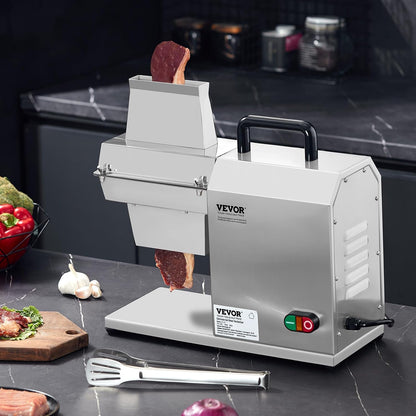 VEVOR Commercial Meat Tenderizer 17 Inch, Heavy Duty Stainless Steel Kitchen Tool with Handle, Meat Tong, and Cleaning Brush, 450W Electric Meat Tenderizer Machine for Beef,Turkey,Chicken,Pork,Fish