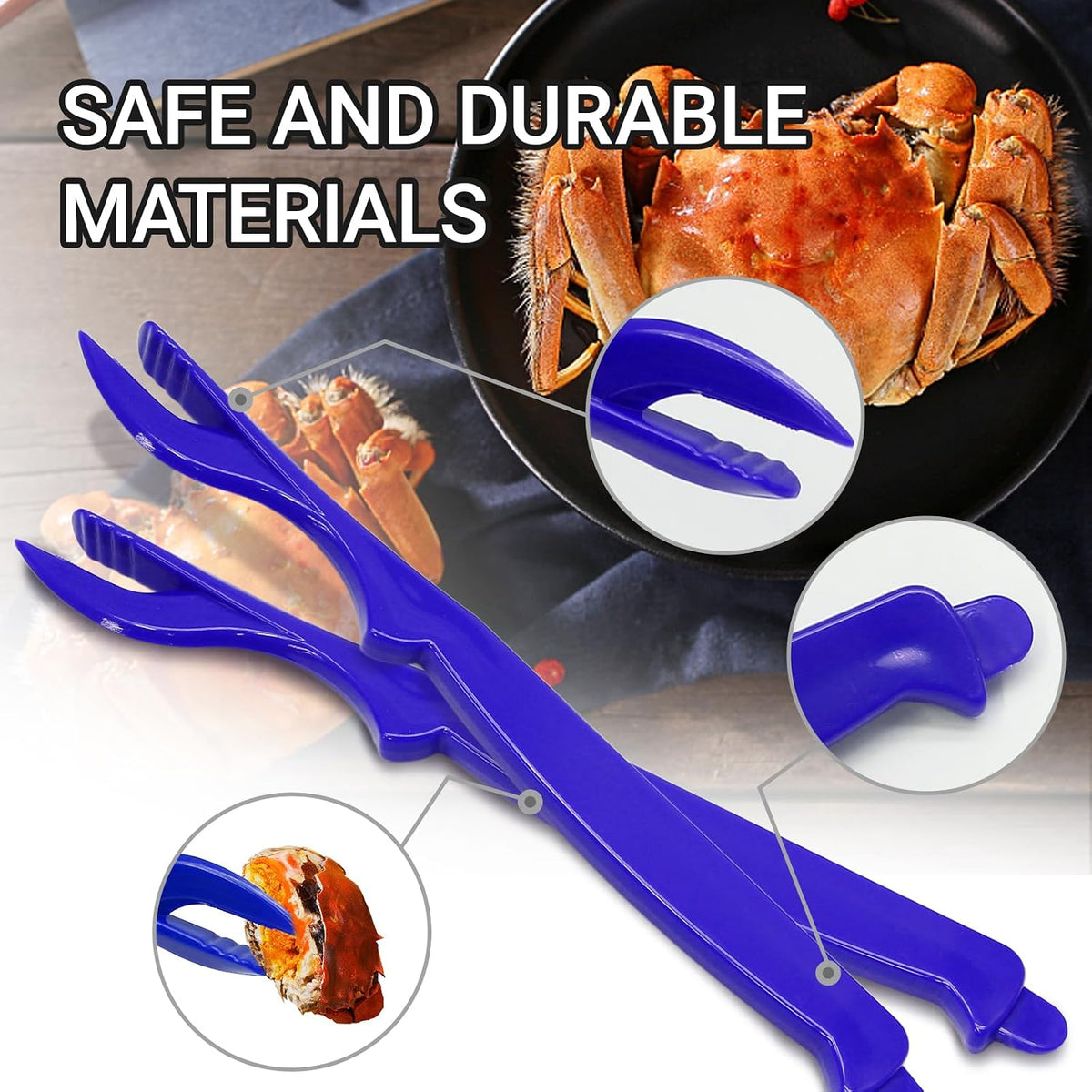 6PCS Crab Legs Crackers, Red