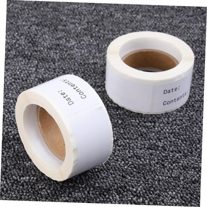 2rolls DIY Kitchen Food Date Labels English Record Date Stickers Canning Storage Bin Dry Erase Stickers Eco-Friendly Paper Easy Application
