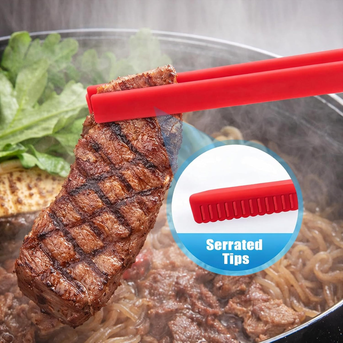 4 Pcs Silicone Trivet Tongs for Cooking,11.8In Long & 5.51In Short Silicone Tongs for Cooking, Long or Short Non-stick Heat Resistant Barbecue Grilling Tool for Toaster Pan Fried Steak Food BBQ