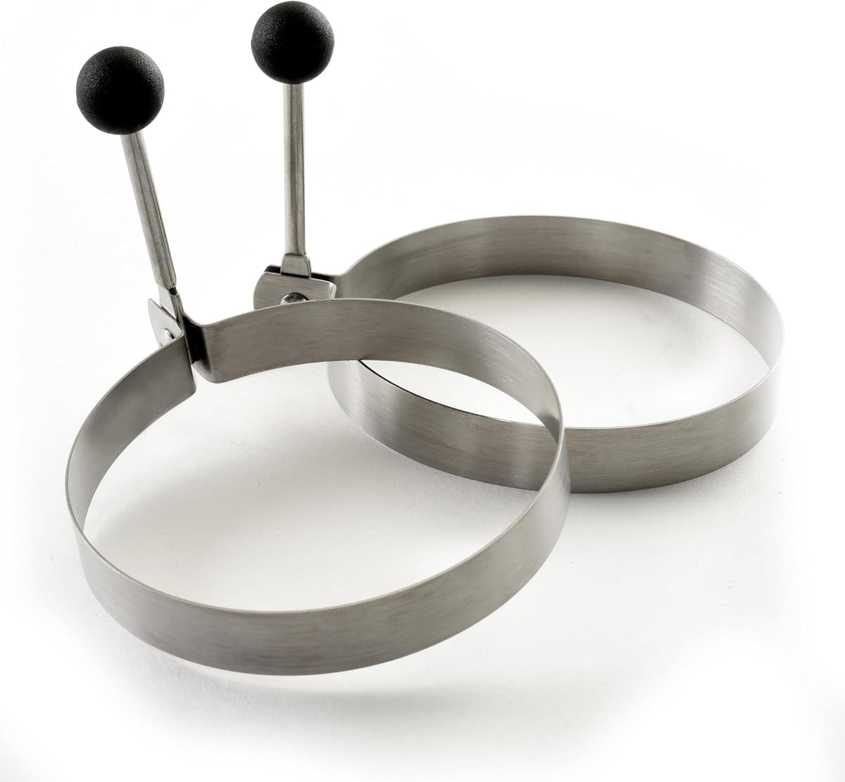 Norpro Stainless Steel Round Egg/Pancake Rings, 3.75", Silver
