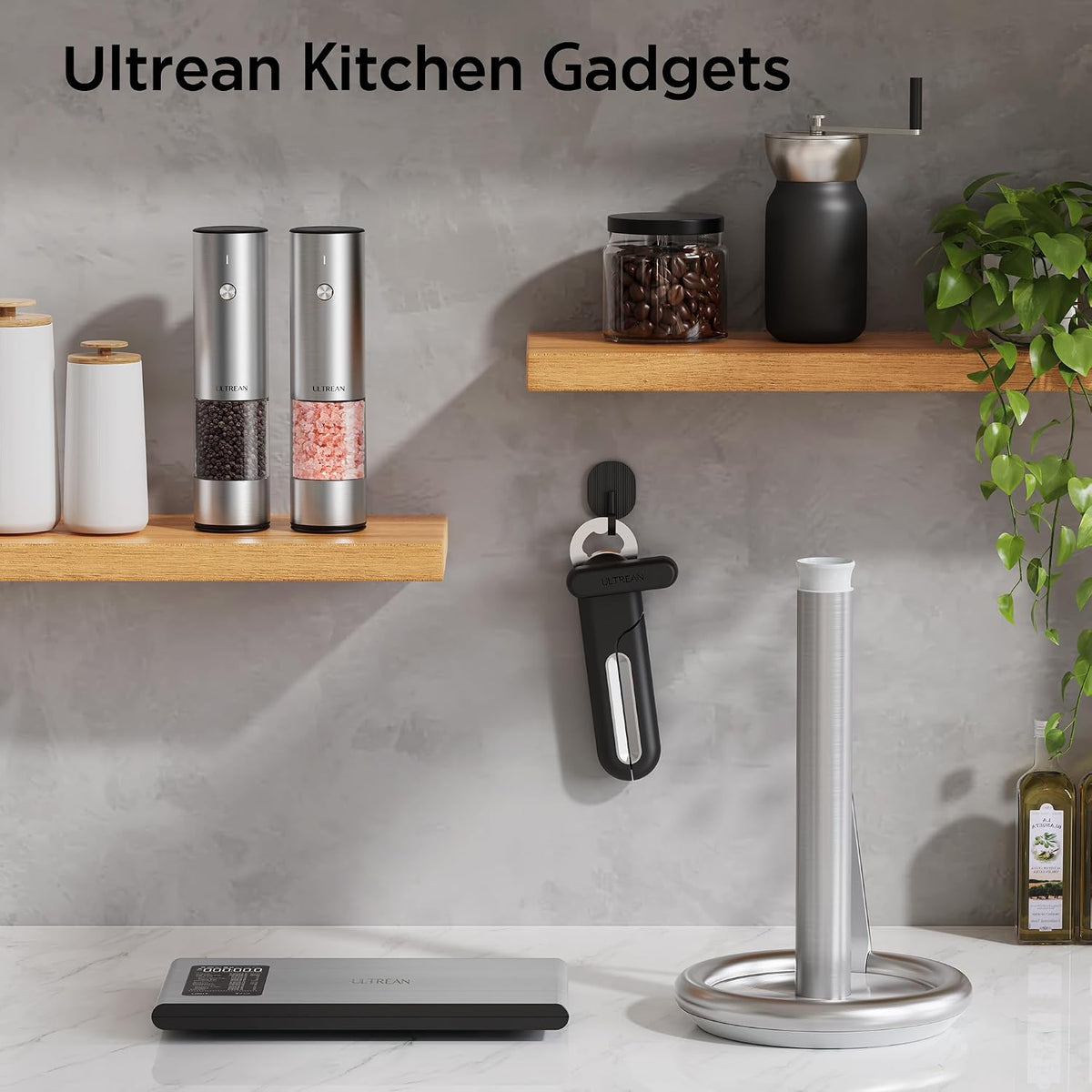 Ultrean Food Scale, Digital Kitchen Scale with LCD Display, Weight Grams and Ounces for Baking Cooking and Meal Prep, 6 Units with Tare Function, 304 Stainless Steel, 11lb (Batteries Included)