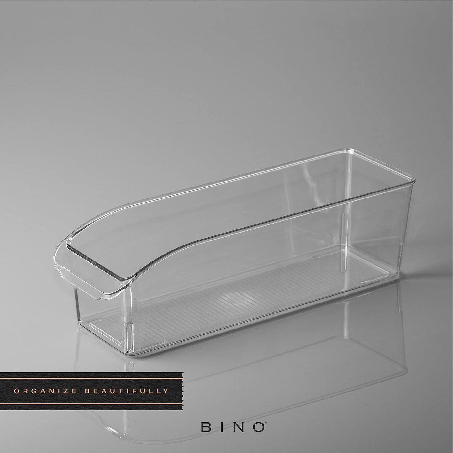 BINO | Plastic Storage Bins, Small | THE CURVE COLLECTION | Multi-Use Organizer Bins | Storage Containers Kitchen, Pantry and Home Organization | Fridge Organizers | Pantry Organization