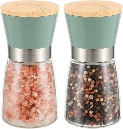 Vucchini Salt and Pepper Grinder Set with Bamboo Lid