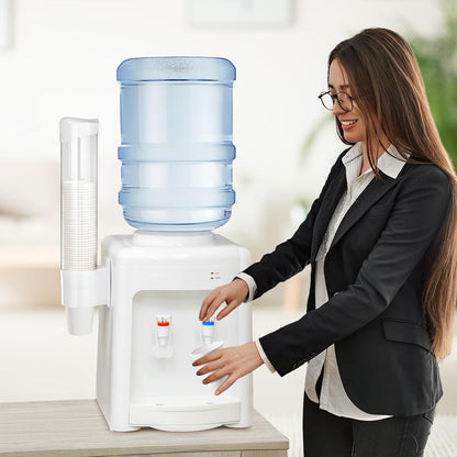 Cup Dispenser Water Dispenser Cup Holder Pull Type Paper Automatic Remover 7oz - 12oz Cone or Flat Bottom Cups for Home Office Hospital (Black, Large)