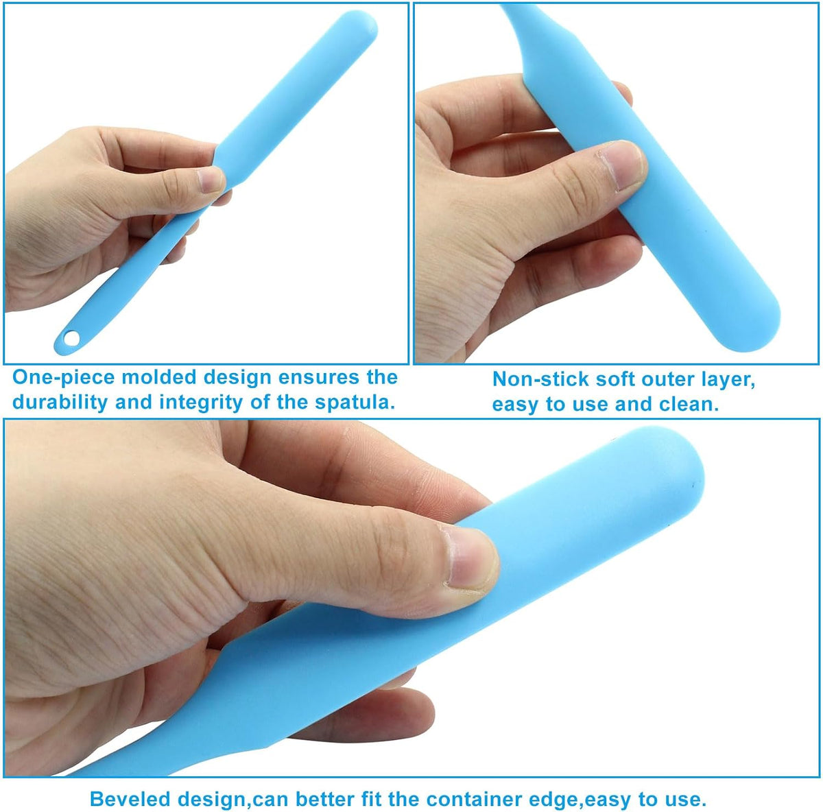 5Pcs Silica Gel Jar Scraper Spatulas, Multi-Color