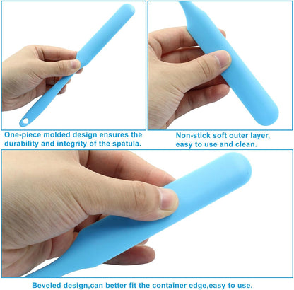 5Pcs Silica Gel Jar Scraper Spatulas, Multi-Color