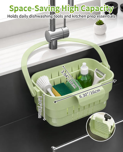 2 Pcs Collapsible Sink Drain Basket, Hanging Food Strainer Colander