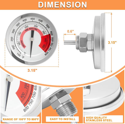 60540 Temperature Gauge for Weber GS4 Spirit II/I 200/300 SER & 22" Kettles