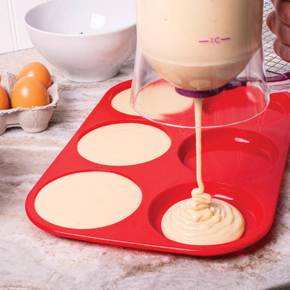Mrs. Anderson's Baking Silicone 12-Cup Muffin Pan Baking Mold, BPA Free, Non-Stick European-Grade Silicone, 13.5 x 10 x 1.25-Inches
