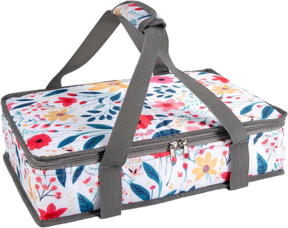 Insulated Casserole Carrier Expandable for Hot or Cold Food with Handle Food Transport for Travel Picnic Cookouts,Fits Pioneer Woman Kitchen Stuff Accessories and 9" x 13" Baking Dish