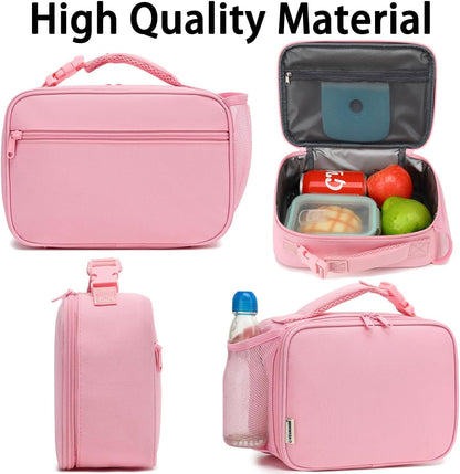 GYEUKHAM Insulated Lunch Box for School, Thermal Reusable Durable Freezable Lunch Bags for Kids Boys Girls Men Women - Small Soft Cooler Portable Lunch Tote Kit for Work Picnic Travel,Black