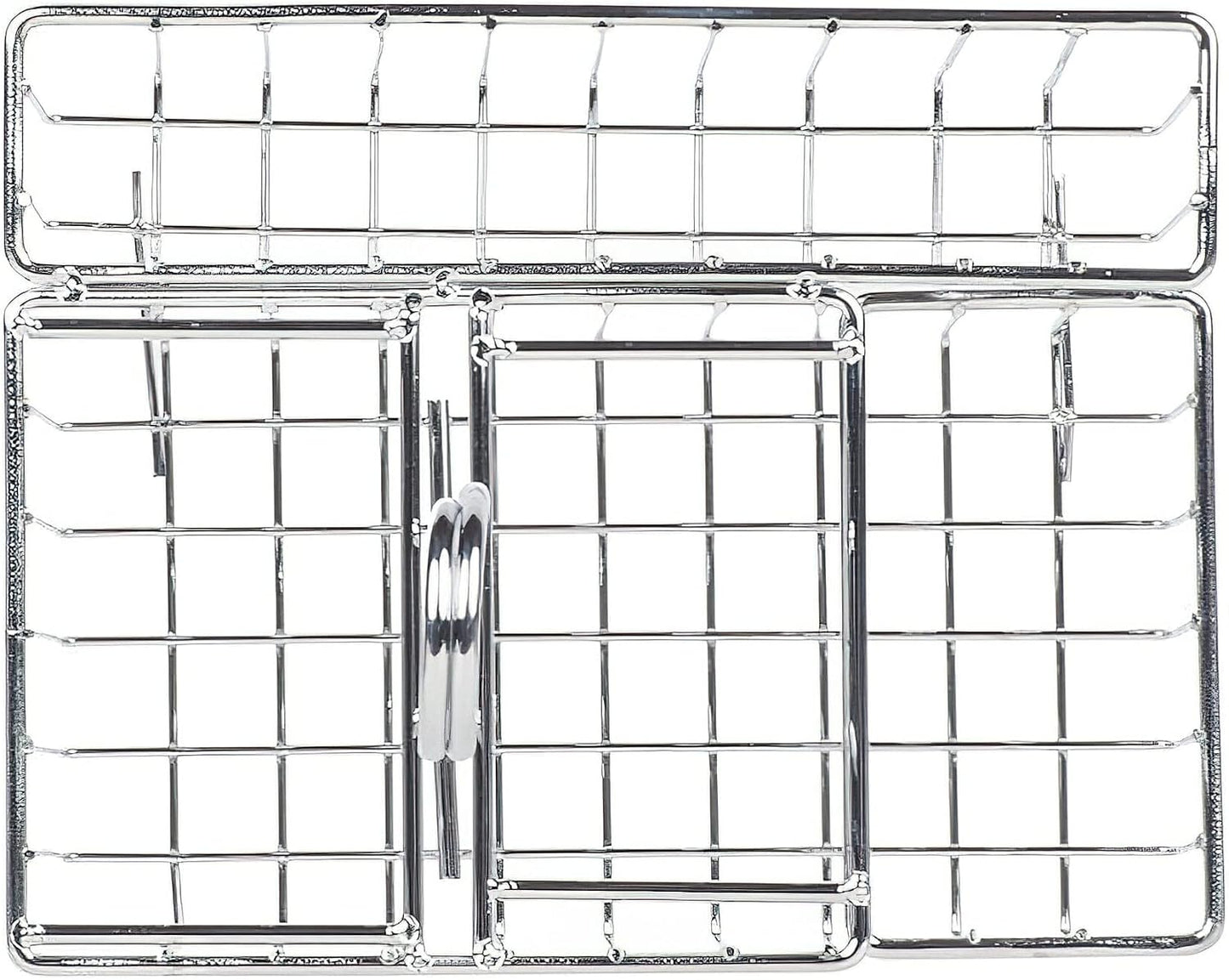 GET Modern Chrome Metal Four Compartment Condiment Caddy Table Caddies Collection