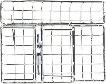 GET Modern Chrome Metal Four Compartment Condiment Caddy Table Caddies Collection