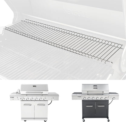 Utheer 2-Pack Griddle Warming Rack for Blackstone 28" Griddles, Stainless Steel Flat Top Grill Accessories | Reversible Rack Adds Prep Space, Foldable Clip-On Design Expands Cooking & Holding Area