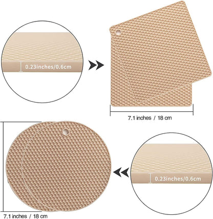 Joyhalo 4 Pack Trivets for Hot Dishes