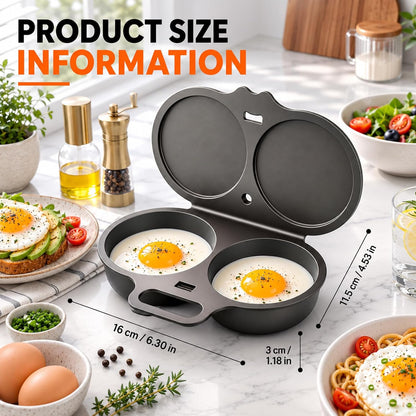 3Pcs Microwave Egg Poacher for 2 Eggs,Microwave Egg Cooker with Lid&Handle