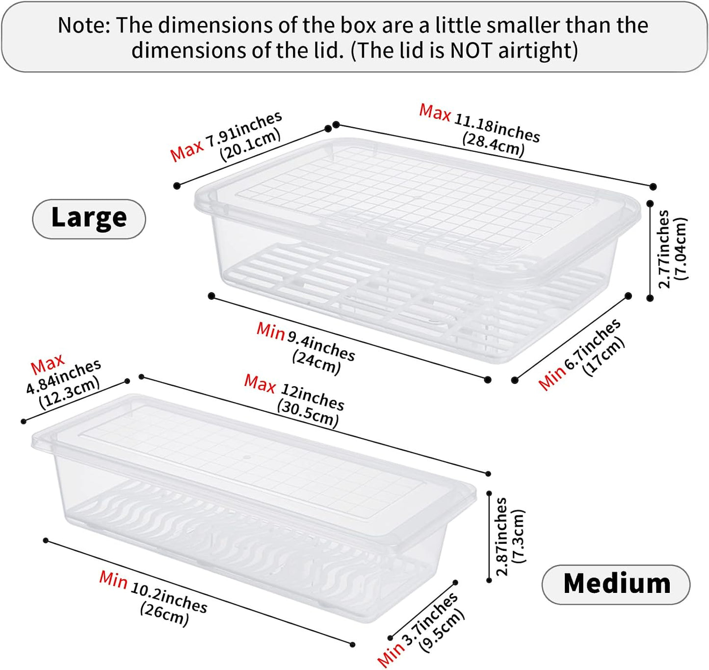 77L Food Storage Container, (3-Pack) Plastic Food Containers with Removable Drain Plate and Lid Deviled Egg Containers with Lid, (Set of 2), Plastic Deviled Egg Carrier Tray for 60 Eggs Handle