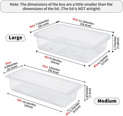 77L Food Storage Container, (3-Pack) Plastic Food Containers with Removable Drain Plate and Lid Deviled Egg Containers with Lid, (Set of 2), Plastic Deviled Egg Carrier Tray for 60 Eggs Handle
