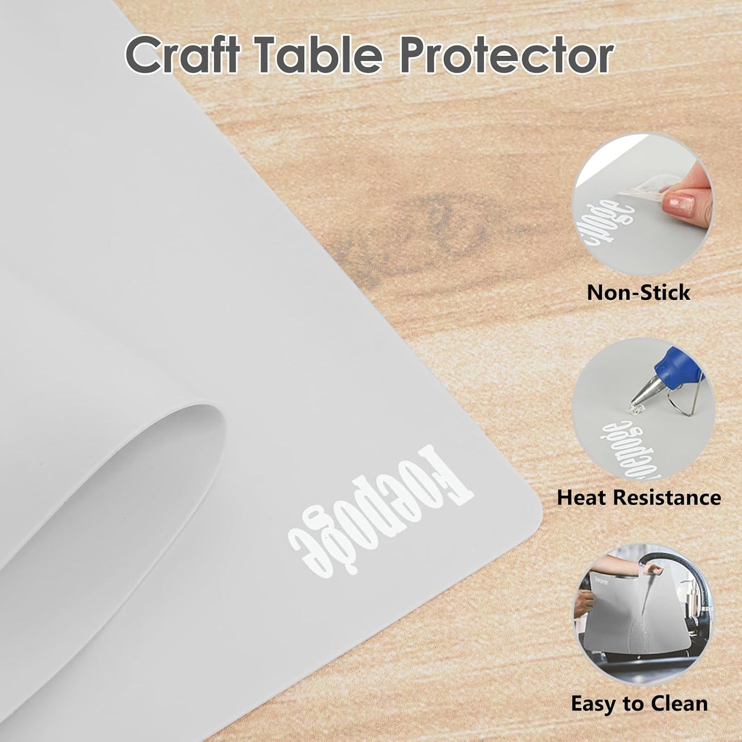 49.2" x 15.7" Large Silicone Mat for Kitchen Counter Protector, Cuttable Silicon Countertop Protector Mat Heat Resistant Mats for Countertop, Cut to Fit Placemat Ship Roll by Foepoge, Black