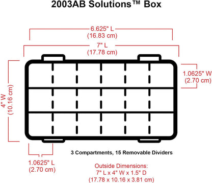 ArtBin Large Solutions Box Clear Art & Craft Organizer with Dividers - Plastic Storage Case for Convenient and Versatile Storage - Ideal for Various Craft Supplies