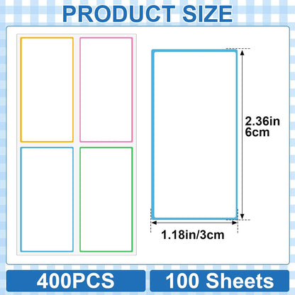 480 Pcs Dry Erase Labels, Dry Erase Stickers, Waterproof Sticker Labels, Removable Labels Easy Peel Off, Reusable Sticky Notes for Food Containers, Office (Retro, Small)