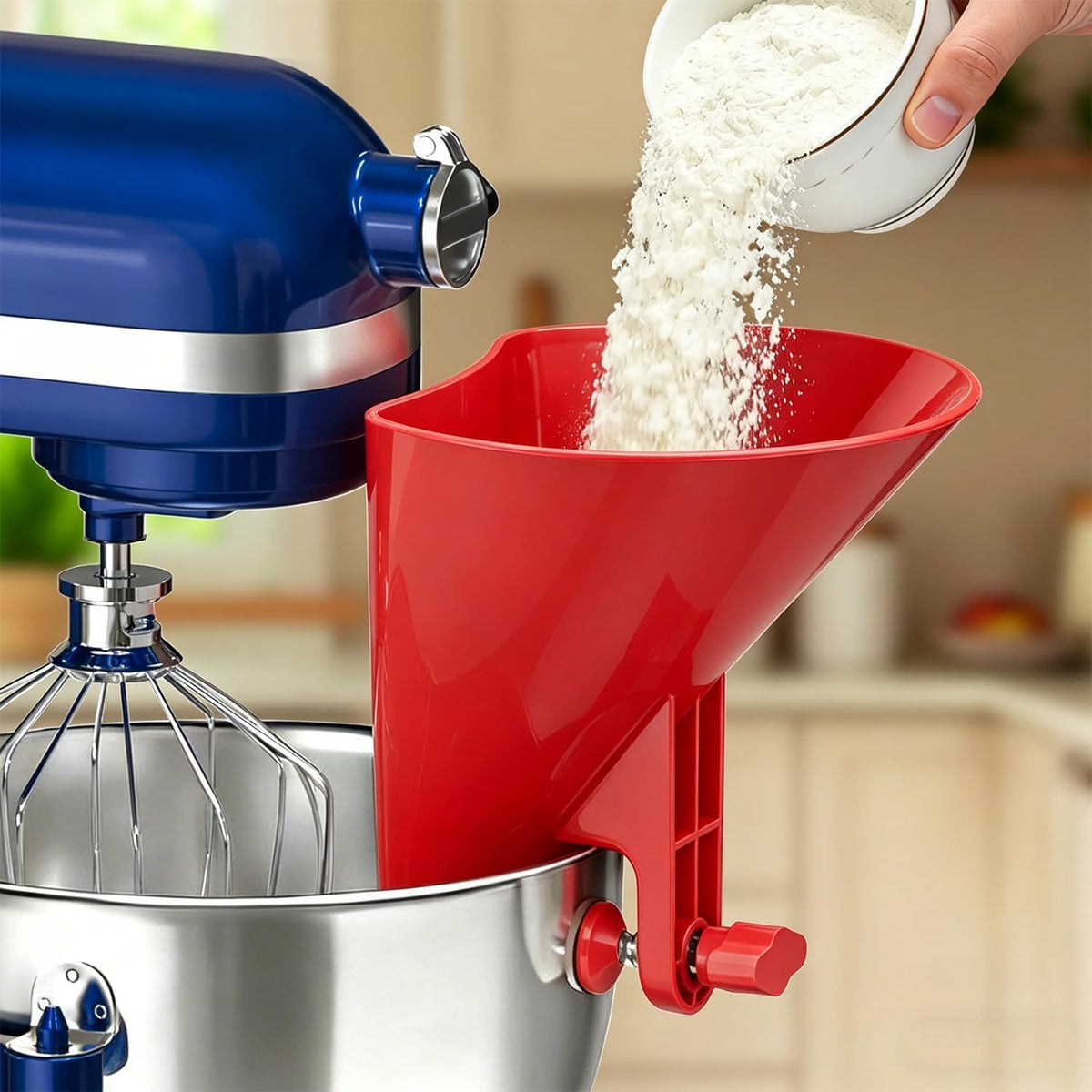 KingofKings Flour Funnel for Kitchen Aid Accessories and Attachments