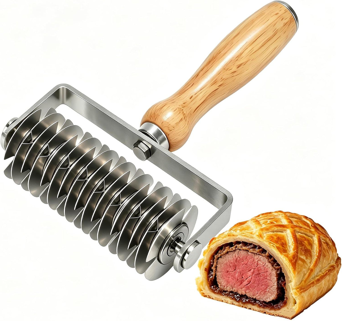 Pastry Lattice Roller Cutter, Pastry Cutter for Pie Bread Beef Wellington