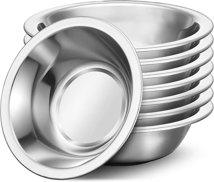 304(18/8) Stainless Steel Mixing Bowls for Kitchen, 6.3" 13.67 fl.oz Metal Mixing Bowls Set Stackable for Baking Serving Cooking Food Prep Storage Dishwasher Safe Lightweight