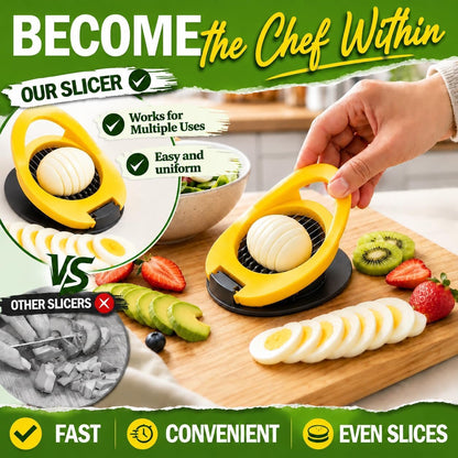 NOVANO Egg Slicer, Stainless Steel Wire Egg Cutter