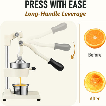 TONGCHANT Cast Iron Manual Juicer for Orange Lemon Citrus Fruit & Lime
