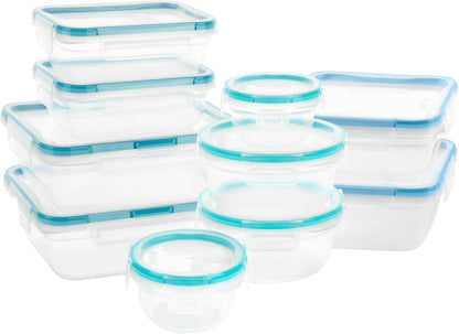 Snapware Plastic Total Solutions (5-Pack, 3 Cup) Food Storage Containers Set, Airtight & Leakproof Plastic Locking BPA-Free Lids Tupperware, Freezer Dishwasher Microwave Safe
