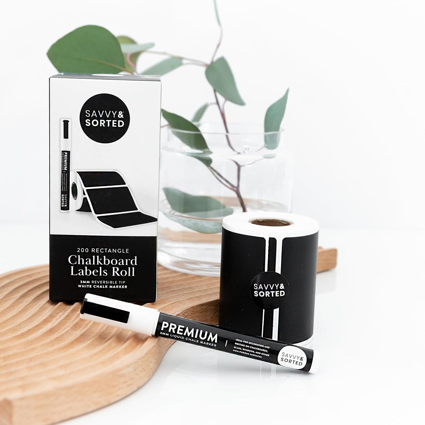 200 Chalkboard Labels for Food Containers, Reusable Black Stickers with Chalk Marker, Removable Pantry Chalk Board Jar Labels Stickers for Glass Jars, Storage Food Mason Jars, Kitchen Organization