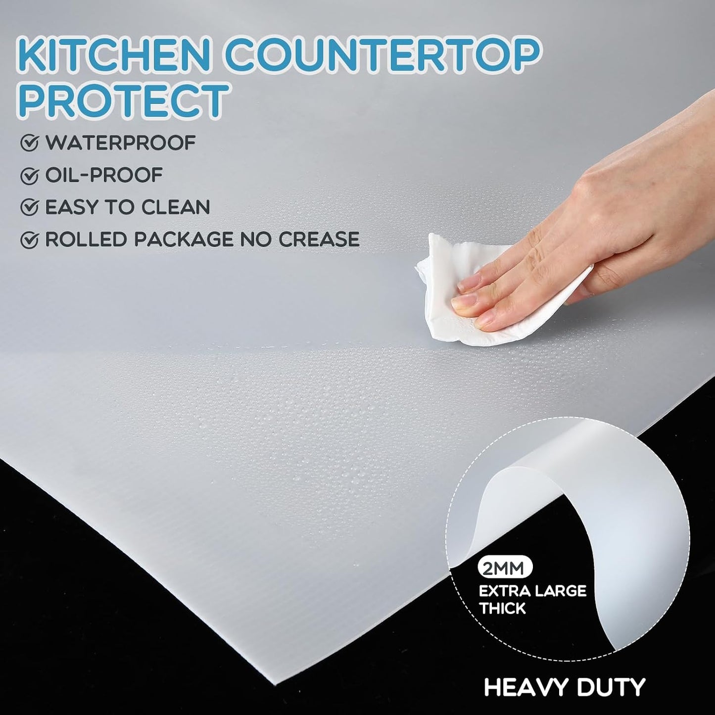 Patelai Extra Large Flexible Cutting Board Countertop Protector Mat 36 x 24 Inches Kitchen Thin Plastic Chopping Pad White Non Slip Lattice Back Cutting Mat for Craft Food Prep Sewing