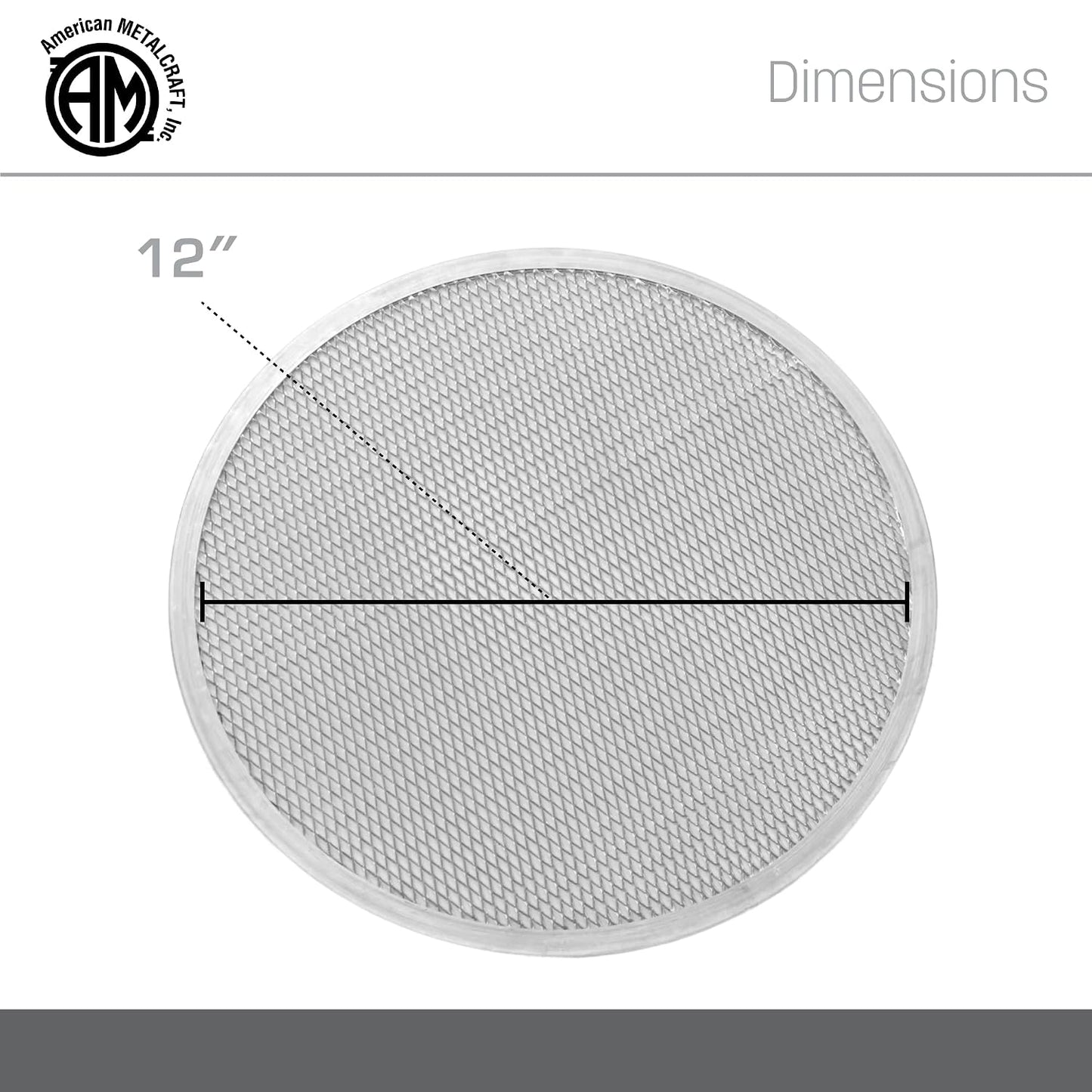 American Metalcraft 18731 Rectangular Aluminum Pizza Baking Screen, 11" L x 16" W
