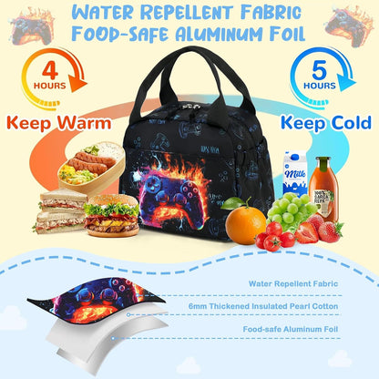 CAMTOP kids lunch bag Cute Insulated lunch box for Boys & Girls Leakproof loncheras for school