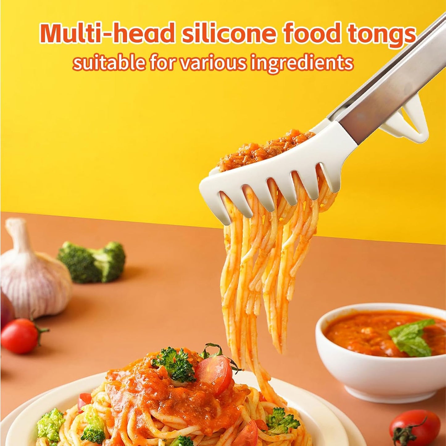 Kitchen Tongs,Set Of 3 Tongs with Silicone Tip for Cooking 9/12 Inch Stainless Steel Kitchen Tong for Meat,Food Grill,Salad,BBQ,Frying,Serving,Dishwasher (Black, 12 Inch)