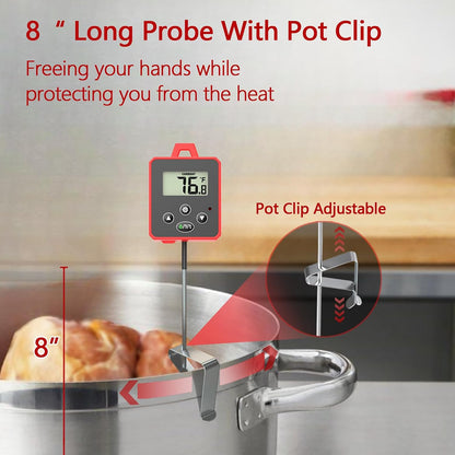 Timloon Digital Candy Thermometer with Pot Clip