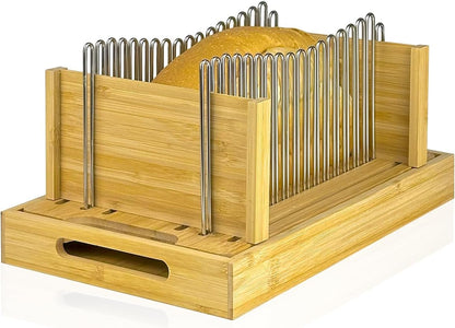 Adjustable Bread Slicer with Stainless Steel Slide Rail