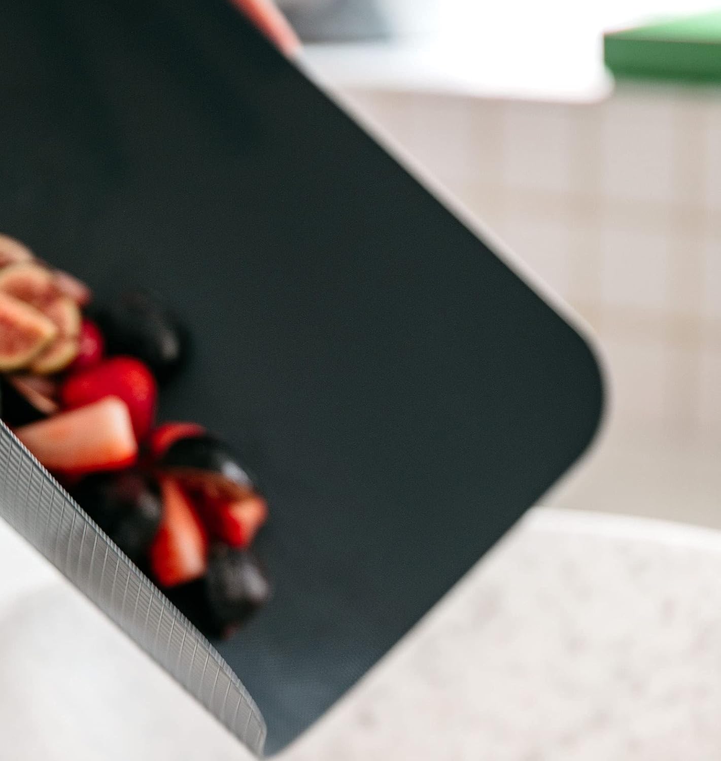 Dexas Heavy Duty Cutting Board Grippmat, Flexible Cutting Boards for Kitchen, Set of 4, Non Slip Plastic Board Cutting Mat 11.5 by 14 Inches Gray, Red, White and Green Set, Kitchen Gadgets