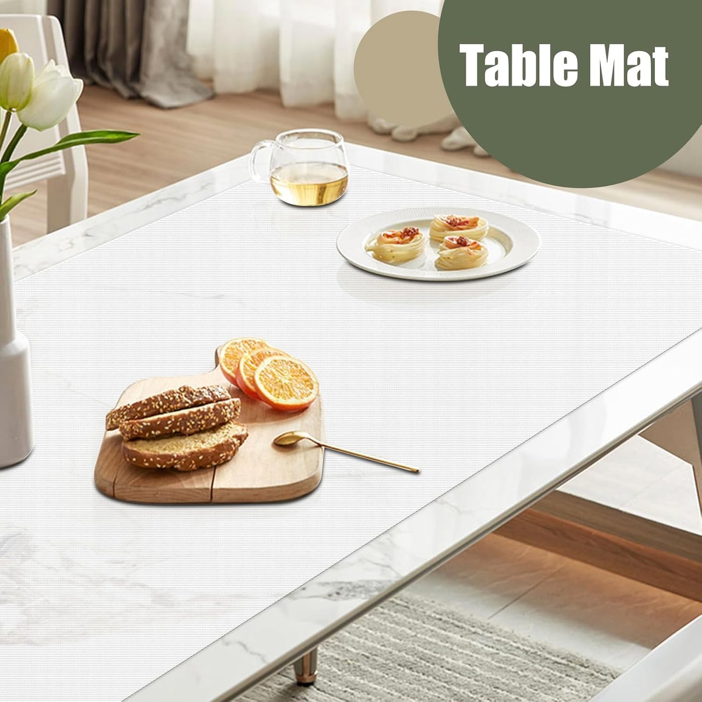 KitchenRaku Extra Large Silicone Mat 78.7X16 IN,Silicone Mats for Kitchen Counter, Silicone Heat-resistant Mat for Air Fryer, Nonstick Waterproof Silicone Placemat for Countertop Protector