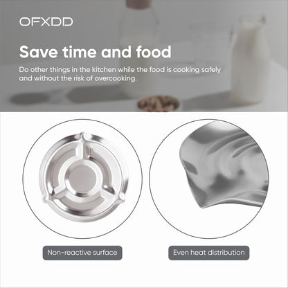 Pot Minder Boil Over Spill Stopper, Stainless Steel Pot Watcher Disc to Prevent Boil Over, Milk Watcher Boil Alert Disk for Pots, Pasta, Soup, Milk