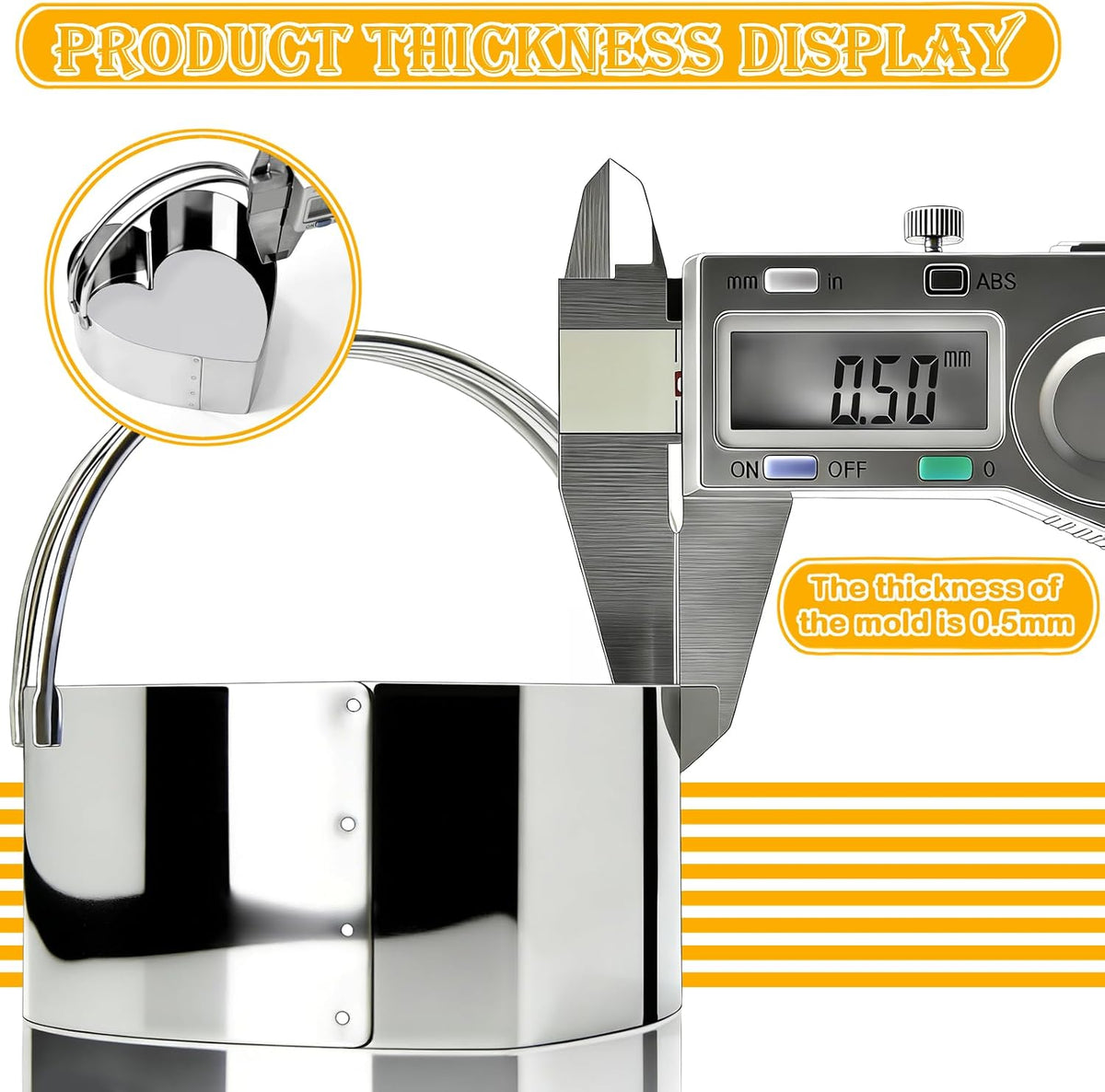 Round Cookie Cutters (2, 3, 3.5, 4, 5, 6 Inch) Biscuit Cutter Set