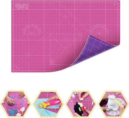 Self Healing Cutting Mat A3 12"x 18" Double Sided Pink Mat