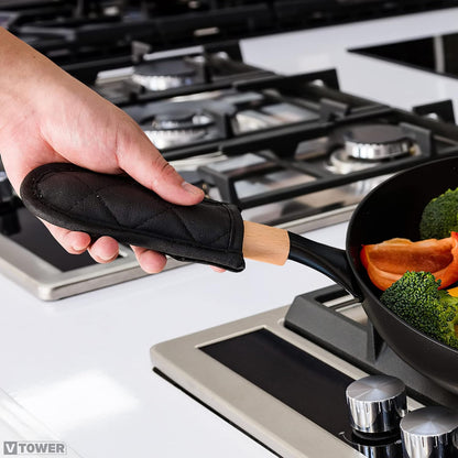 Cast Iron Skillet Handle Covers - 2Pcs Iron Skillet Heat Resistant Kitchen Pan Covers for Cooking Cast Accessories - Pot Handle Heat Resistant Sleeves Accessories